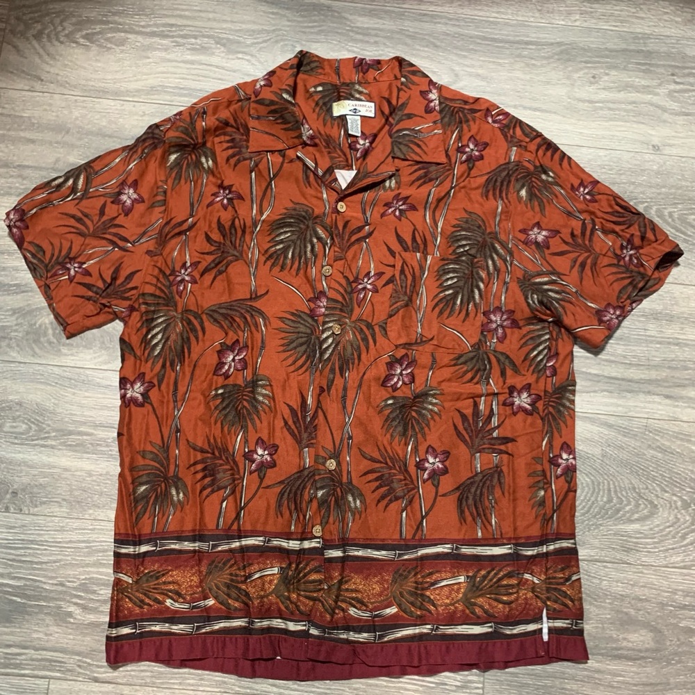 Caribbean Joe rayon Hawaiian shirt